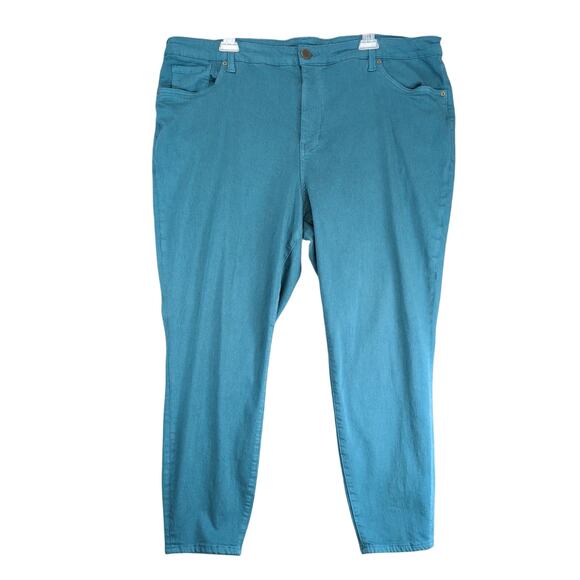 Kut from the Kloth Teal High Rise Ankle Skinny Pants Women's 22W Stretch 42x26" - Picture 1 of 10